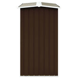 Log Storage Shed Galvanised Steel 172x91x154 cm Brown