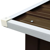 Log Storage Shed Galvanised Steel 172x91x154 cm Brown - 45-Degree Angle