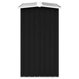 Log Storage Shed Galvanised Steel 172x91x154 cm Anthracite