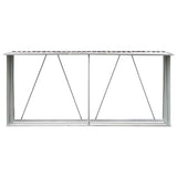 Garden Log Storage Shed Galvanised Steel 330x84x152 cm Brown