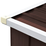 Garden Log Storage Shed Galvanised Steel 330x84x152 cm Brown - Extra Image