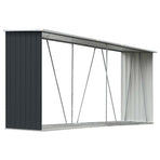 Garden Log Storage Shed 330x84x152 cm Anthracite