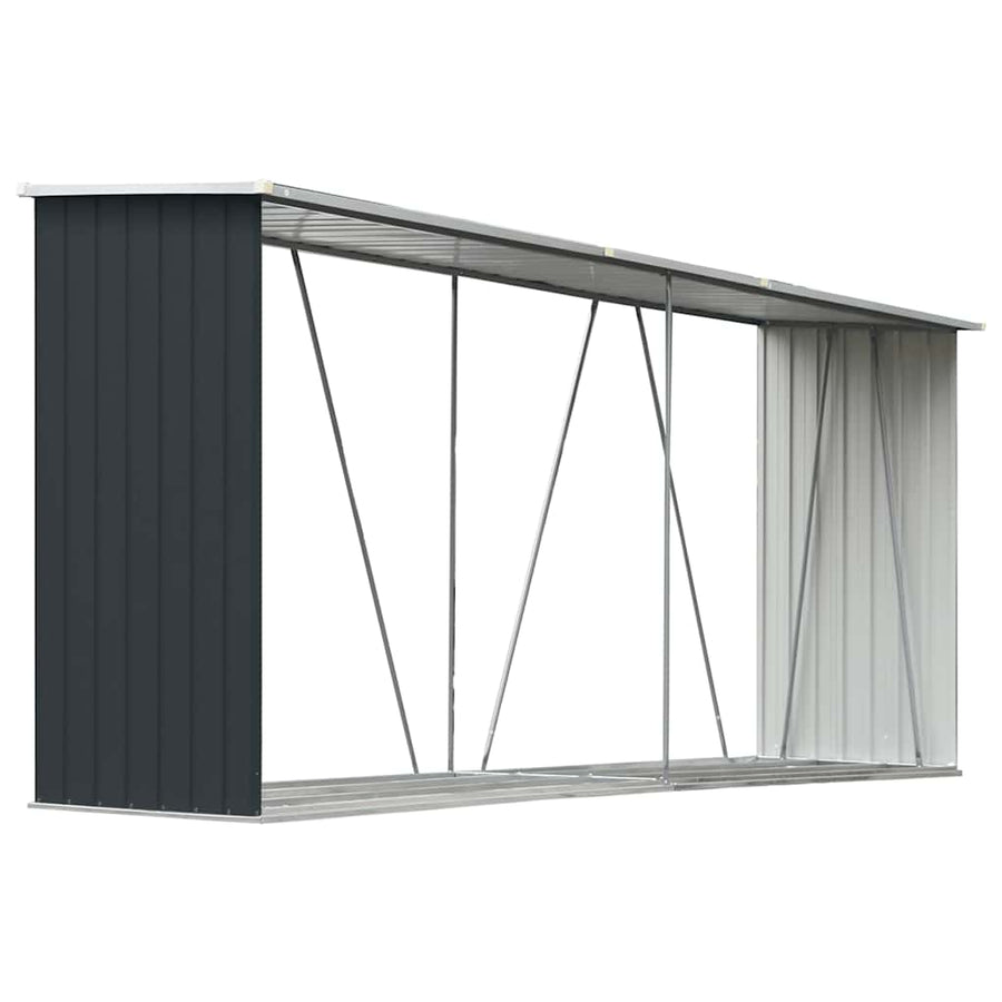 Garden Log Storage Shed 330x84x152 cm Anthracite