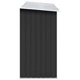Garden Log Storage Shed Galvanised Steel 330x84x152 cm Anthracite - Top-Down View