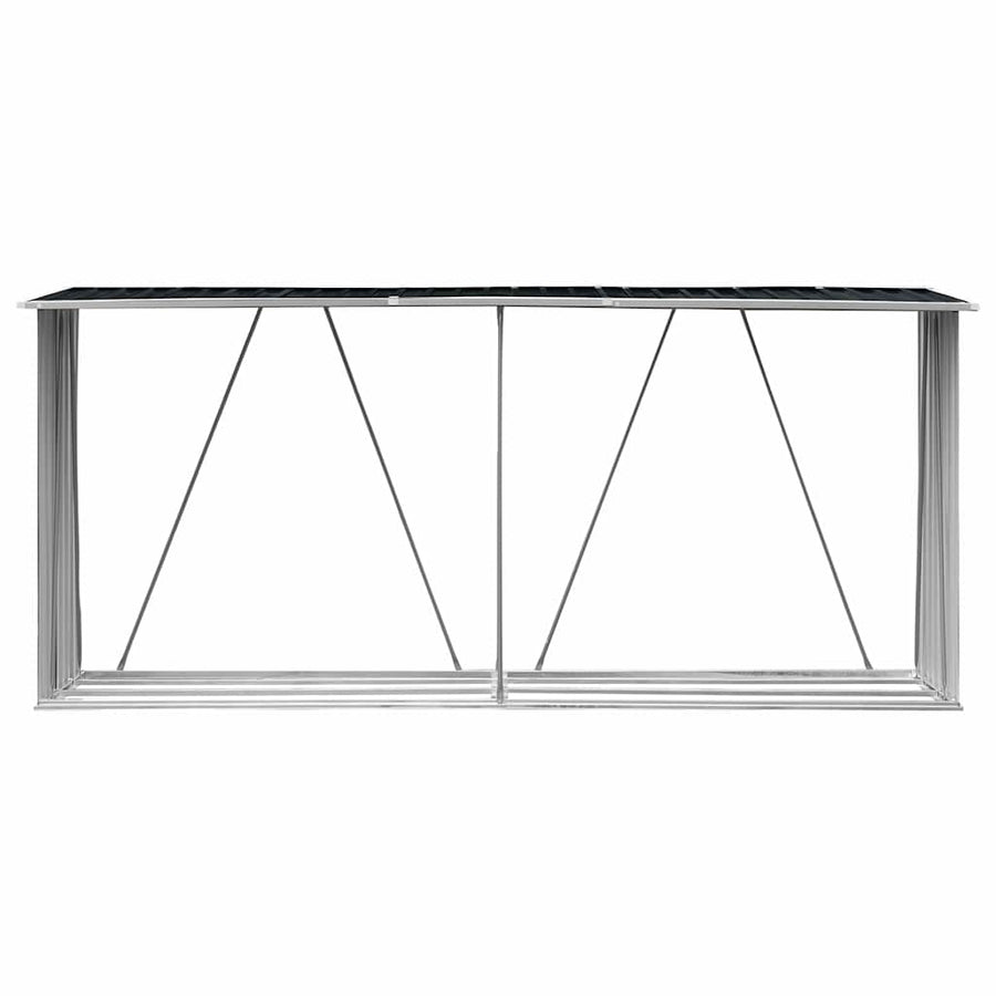 Garden Log Storage Shed 330x84x152 cm Anthracite