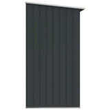 Garden Log Storage Shed Galvanised Steel 330x84x152 cm Anthracite - Close-Up Angle