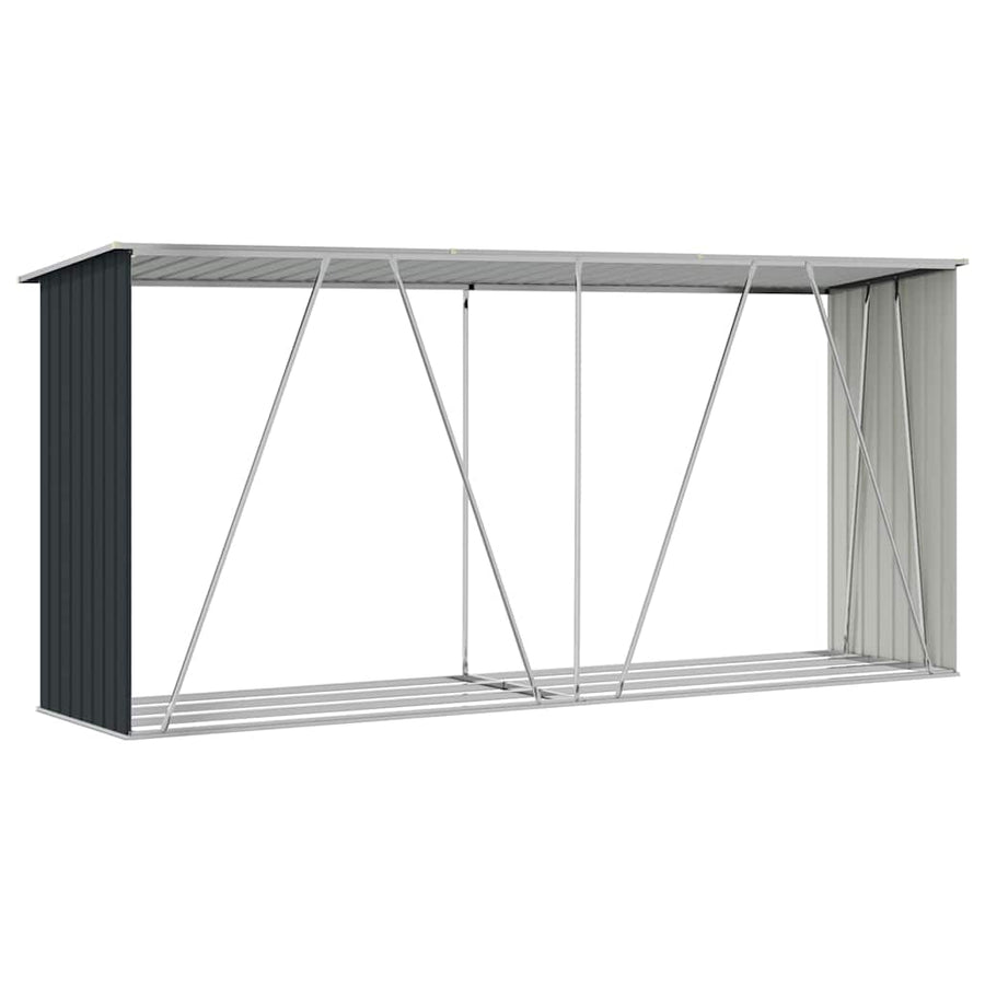 Garden Log Storage Shed 330x84x152 cm Anthracite