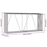 Garden Log Storage Shed Galvanised Steel 330x84x152 cm Anthracite