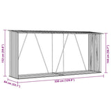 Garden Log Storage Shed Galvanised Steel 330x84x152 cm Anthracite - Extra Image