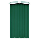Garden Log Storage Shed Galvanised Steel 330x92x153 cm Green - Top-Down View
