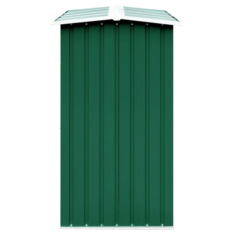 Garden Log Storage Shed Galvanised Steel 330x92x153 cm Green