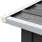 Garden Log Storage Shed Galvanised Steel 330x92x153 cm Anthracite - 45-Degree Angle