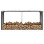 Garden Log Storage Shed 330x92x153 cm Anthracite