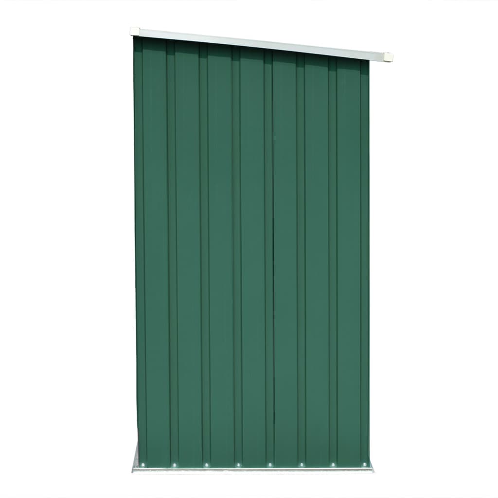 Garden Log Storage Shed Galvanised Steel 163x83x154 cm Green