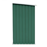 Garden Log Storage Shed Galvanised Steel 163x83x154 cm Green - Top-Down View