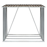 Garden Log Storage Shed Galvanised Steel 163x83x154 cm Brown
