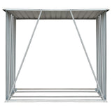 Garden Log Storage Shed Galvanised Steel 163x83x154 cm Anthracite - Side View