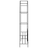 Garden Arch with Gate Black 138x40x238 cm Iron