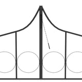 Garden Arch with Gate Black 138x40x238 cm Iron - Rear View