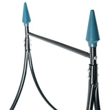 Garden Arch Dark Green 142x37x275 cm Iron - Top-Down View