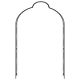 Garden Arch Black 150x34x240 cm Iron - Front View