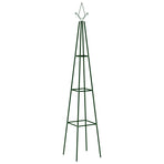 Garden Climbing Plant Racks 2 pcs Dark Green 35x35x195 cm Iron