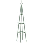 Garden Climbing Plant Racks 2 pcs Dark Green 35x35x195 cm Iron