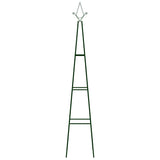 Garden Climbing Plant Racks 2 pcs Dark Green 35x35x195 cm Iron