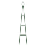 Garden Climbing Plant Racks 2 pcs Dark Green 35x35x195 cm Iron
