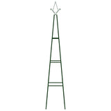 Garden Climbing Plant Racks 2 pcs Dark Green 35x35x195 cm Iron - Front View
