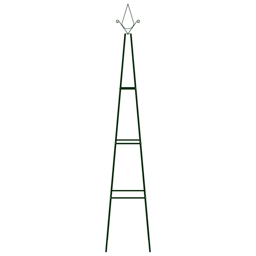 Garden Climbing Plant Racks 2 pcs Dark Green 35x35x195 cm Iron