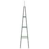 Garden Climbing Plant Racks 2 pcs Dark Green 35x35x195 cm Iron