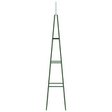 Garden Climbing Plant Racks 2 pcs Dark Green 35x35x195 cm Iron - Side View
