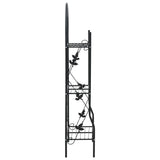 3-Layer Plant Rack Black 52x28x128 cm Iron - Side View