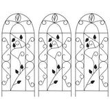 Plant Climbing Racks 3 pcs Black 40x100 cm Iron