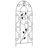 Plant Climbing Racks 3 pcs Black 40x100 cm Iron - Front View