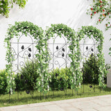 Plant Climbing Racks 3 pcs Black 40x100 cm Iron