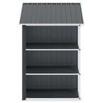 Garden Shed with Rack Anthracite 205x130x183 cm Iron
