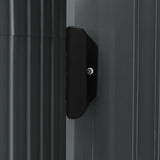 Garden Shed with Rack Anthracite 205x130x183 cm Iron