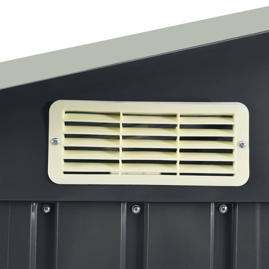 Garden Shed with Rack Anthracite 205x130x183 cm Iron