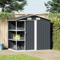 Garden Shed with Rack Anthracite 205x130x183 cm Iron