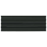 Roof Panels 12 pcs Galvanised Steel Anthracite - Front View