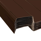Roof Panel 12 pcs Brown 129 x 45 cm Galvanised steel - Top-Down View
