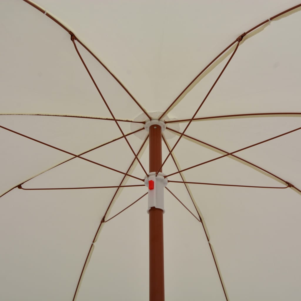 Garden Parasol with Steel Pole 240 cm Sand