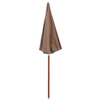 Garden Parasol with Steel Pole 240 cm Taupe