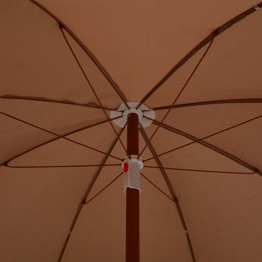 Garden Parasol with Steel Pole 240 cm Taupe