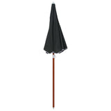 Garden Parasol with Steel Pole 180 cm Anthracite - Front View