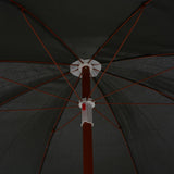 Garden Parasol with Steel Pole 180 cm Anthracite - Top-Down View
