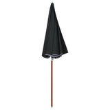 Garden Parasol with Steel Pole 240 cm Anthracite - Front View