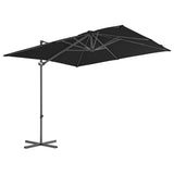 Cantilever Garden Parasol with Steel Pole Black 250x250 cm - Front View